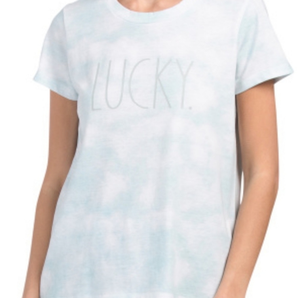 Rae Dunn Lucky Tie Dye Tshirt